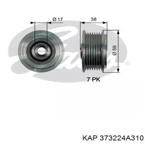 Шкив генератора 373224A310 KAP