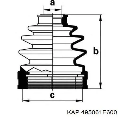 Купить KM0702075 KAP Пыльник гранаты внутренний, передней полуоси