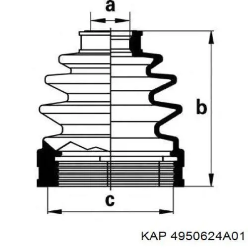 Купить 4950624A01 KAP Пыльник гранаты наружный, передний