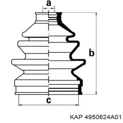 Чехол шруса KAP 4950624A01 цена, от 5.89 USD