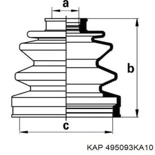 495093KA10 KAP Пыльник шарнира привода