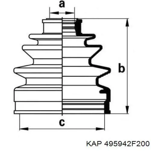 Купить 495942F200 KAP Пыльник гранаты внешний, левый