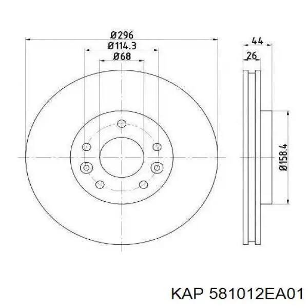Передние тормозные колодки 581012EA01 KAP