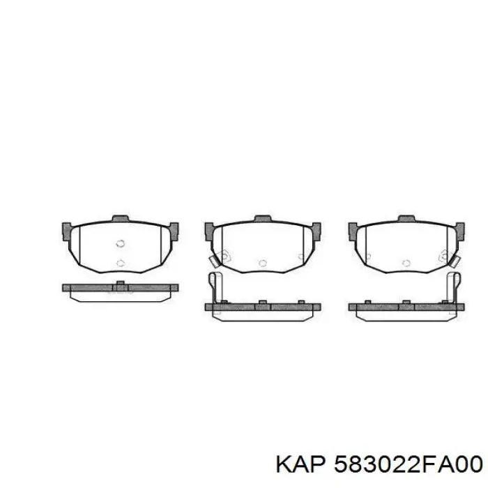 Купить 583022FA00 KAP Колодки тормозные задние, дисковые