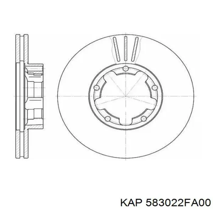 Задние тормозные колодки 583022FA00 KAP