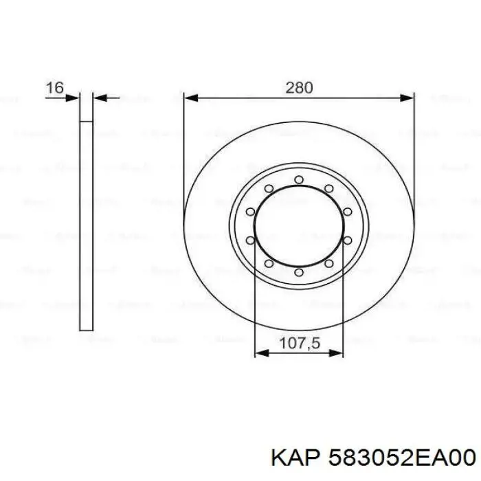 583052EA00 KAP Барабанные тормозные колодки