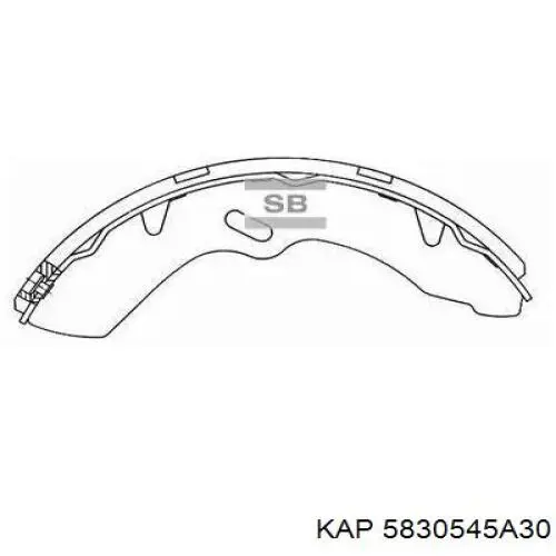 5830545A30 KAP Барабанные тормозные колодки