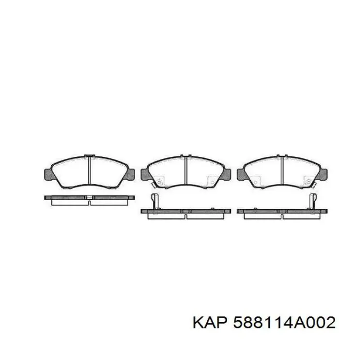 Шланг тормозной передний, левый KAP 588114A002 цена, от 14.43 USD
