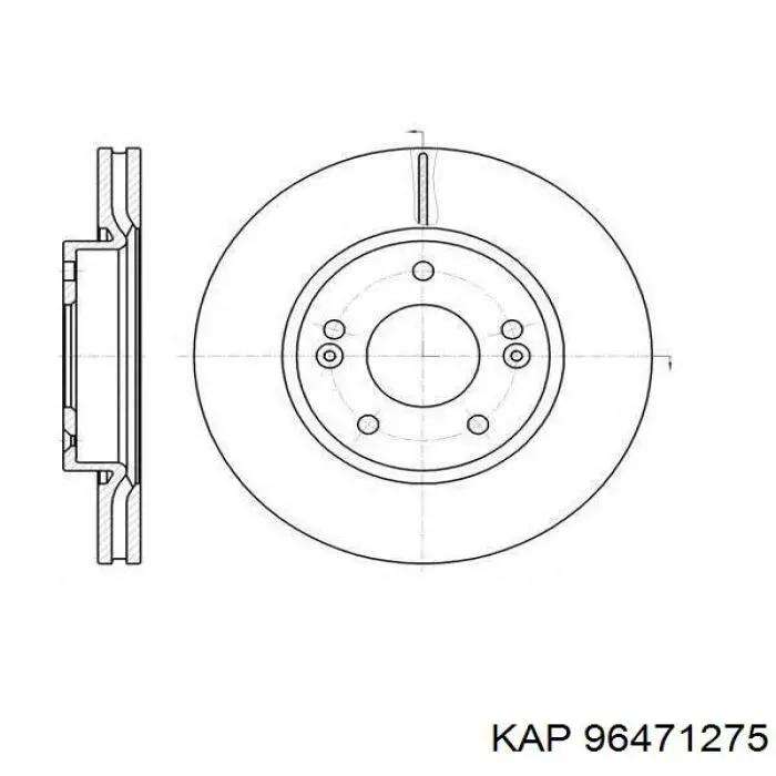 Передние тормозные диски 96471275 KAP