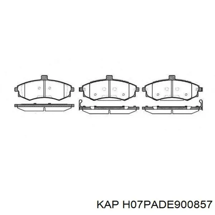 Передние тормозные колодки H07PADE900857 KAP