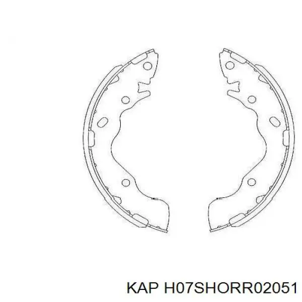 Задние барабанные колодки H07SHORR02051 KAP