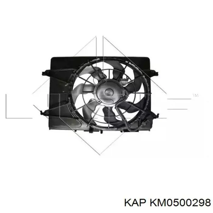 KM0500298 KAP диффузор радиатора охлаждения, в сборе с мотором и крыльчаткой