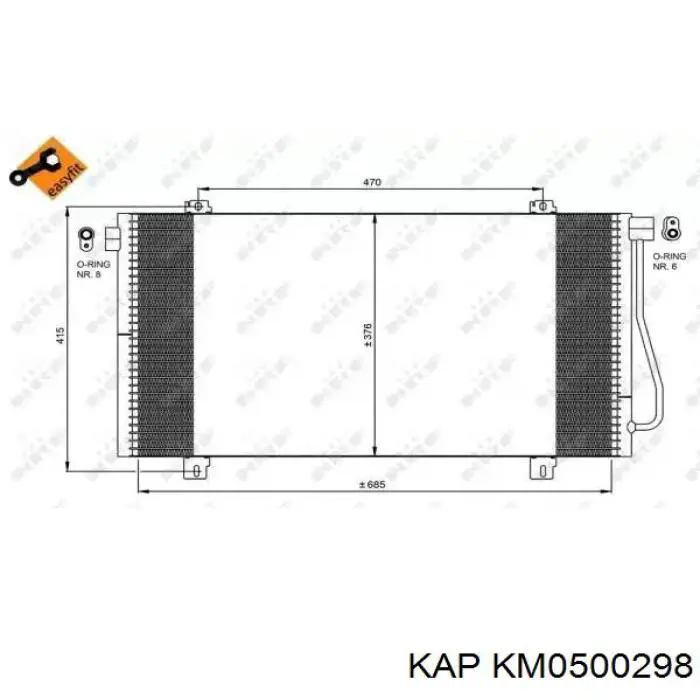 Диффузор радиатора охлаждения в сборе с мотором и крыльчаткой KAP KM0500298 цена, от 73.85 USD