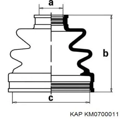 KM0700011 KAP Пыльник шарнира привода