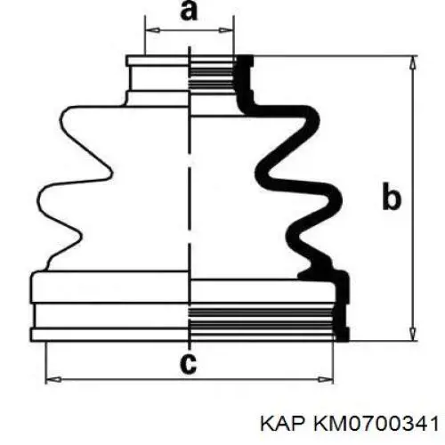 Пыльник ШРУСа внутренний KM0700341 KAP