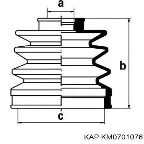 KM0701076 KAP Пыльник шарнира привода