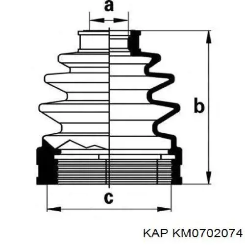 Пыльник ШРУСа внутренний KM0702074 KAP