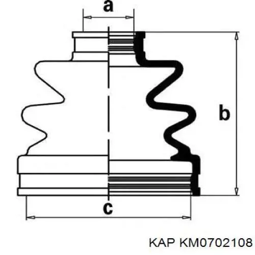 Пыльник ШРУСа внутренний KM0702108 KAP