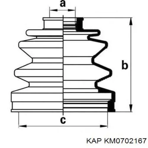 Пыльник ШРУСа наружный KM0702167 KAP
