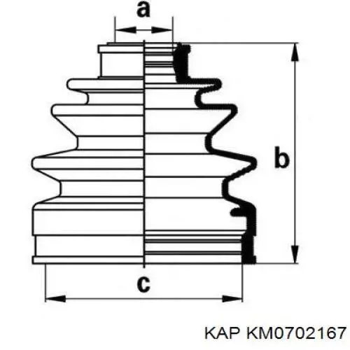 KM0702167 KAP Пыльник шарнира привода
