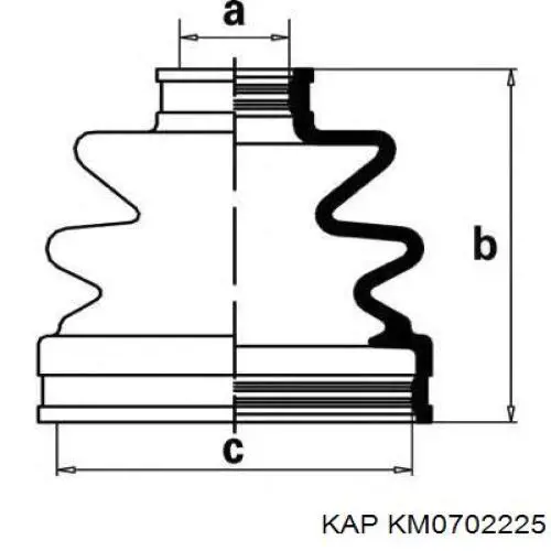 KM0702225 KAP Пыльник шарнира привода