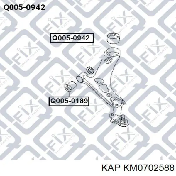 KM0702588 KAP Сайлентблок нижнего переднего рычага