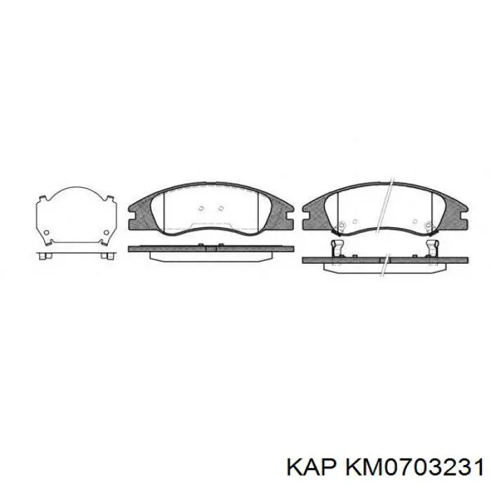 Передние тормозные колодки KM0703231 KAP