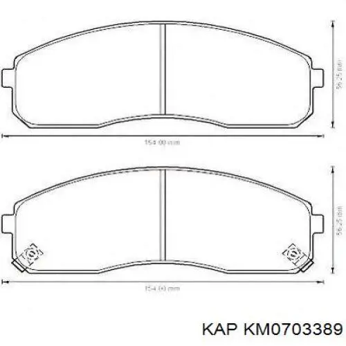KM0703389 KAP Колодки тормозные дисковые комплект