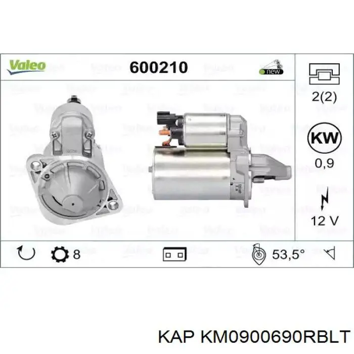 Стартер KM0900690RBLT KAP