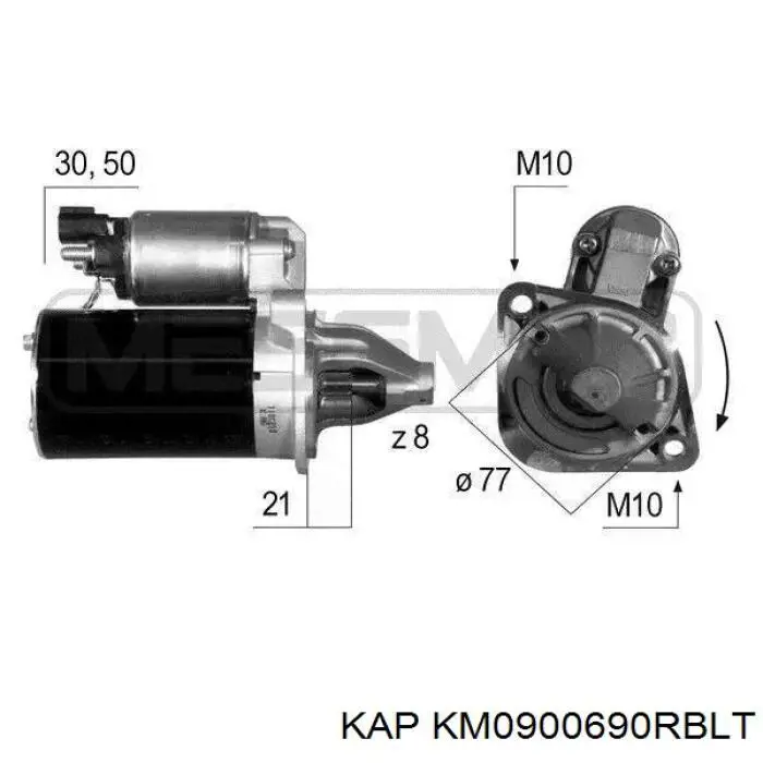 Motor de arranque KM0900690RBLT KAP