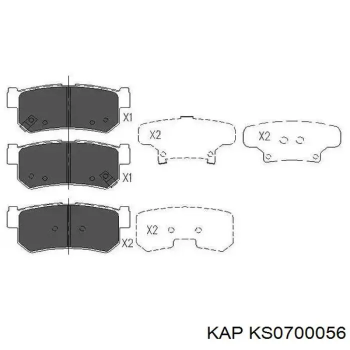 Колодки дисковые  KAP KS0700056 цена, от 14.44 USD