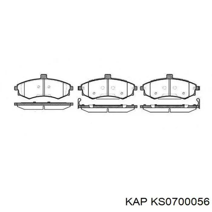 Задние тормозные колодки KS0700056 KAP