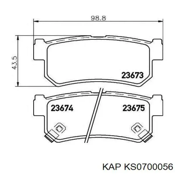KS0700056 KAP Колодки тормозные дисковые комплект