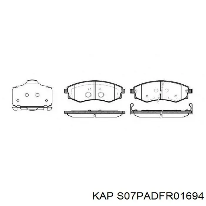 Передние тормозные колодки S07PADFR01694 KAP