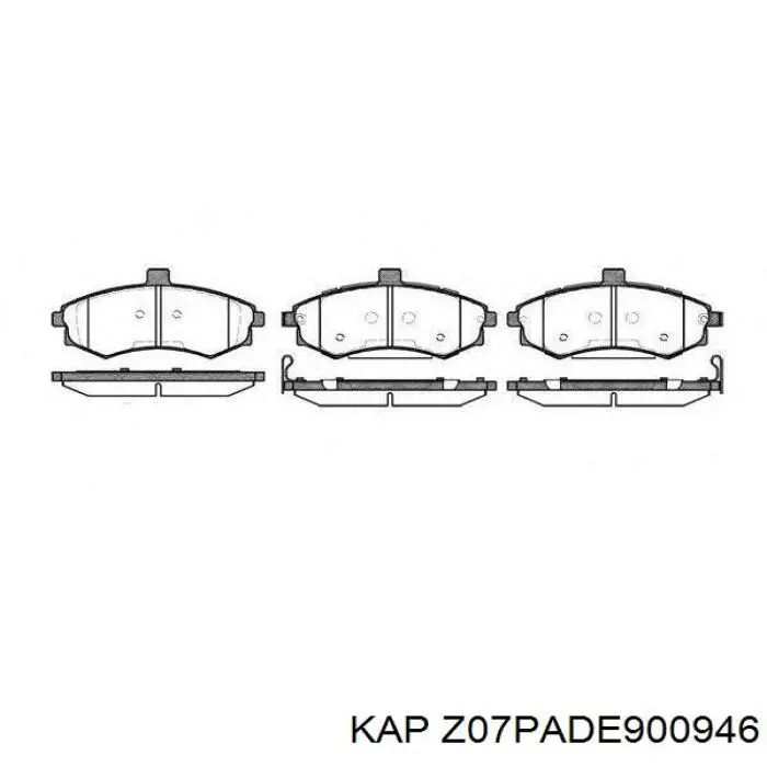 Колодки тормозные передние дисковые KAP Z07PADE900946