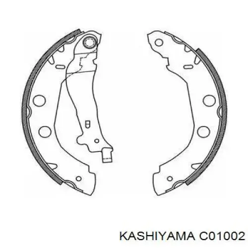 C01002 Kashiyama колодки тормозные задние барабанные