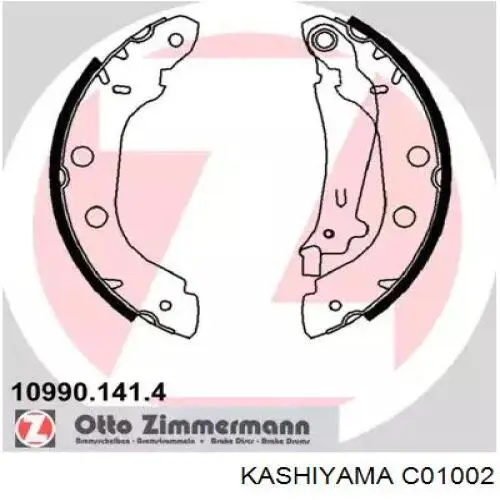 Задние барабанные колодки C01002 Kashiyama