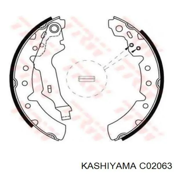 Задние барабанные колодки C02063 Kashiyama