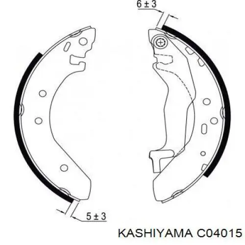 C04015 Kashiyama колодки тормозные задние барабанные