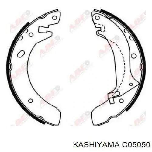 Купить C05050 Kashiyama Задние барабанные тормозные колодки