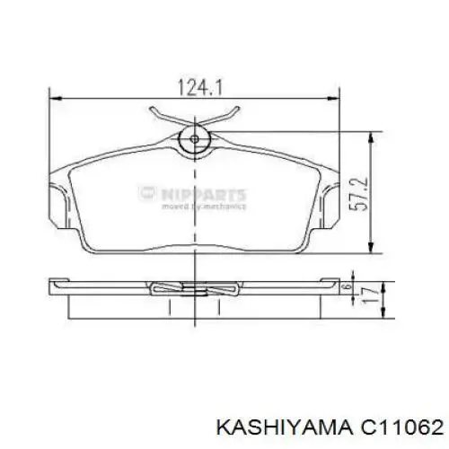 Купить C11062 Kashiyama Колодки тормозные