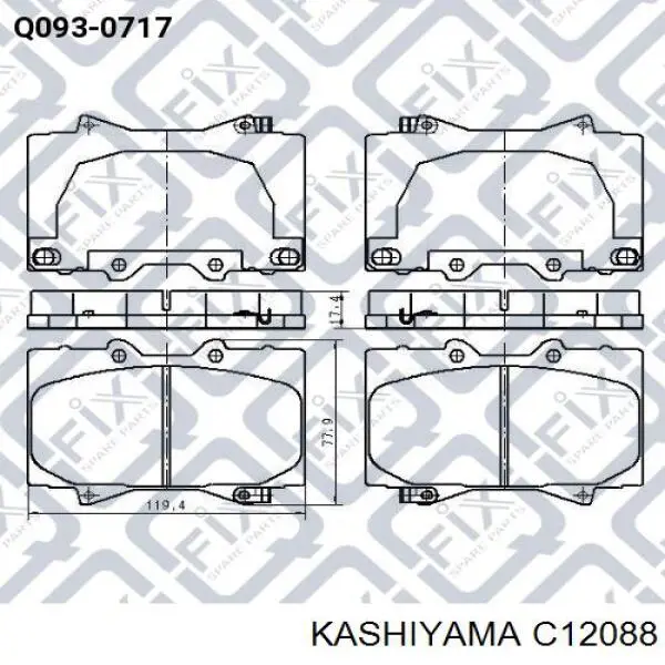 Колодки Kashiyama C12088 цена, от 24.82 USD