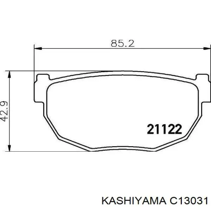 Купить C13031 Kashiyama Колодки тормозные