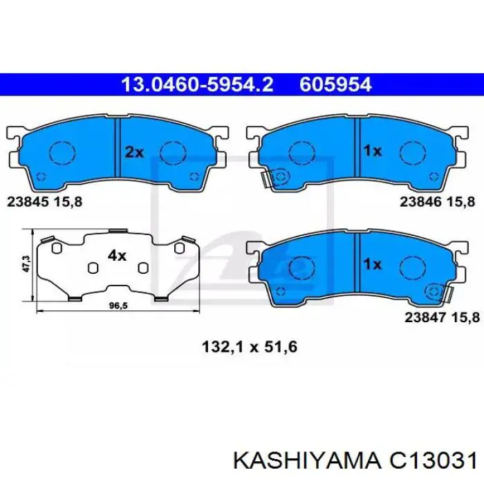 C13031 Kashiyama Колодки передние