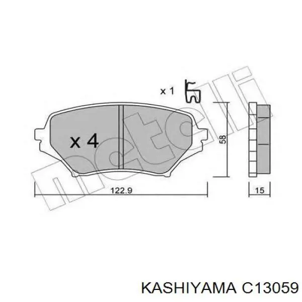 Передние тормозные колодки C13059 Kashiyama