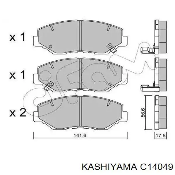 Передние тормозные колодки C14049 Kashiyama