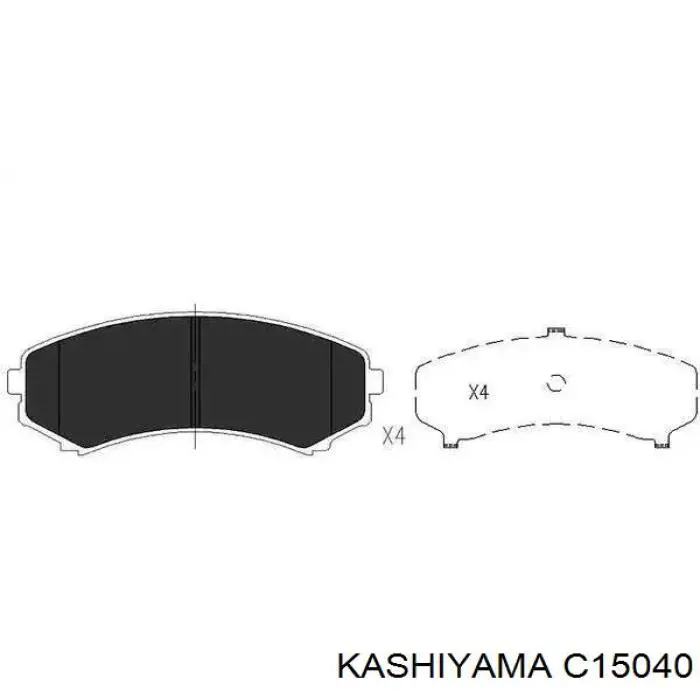 Колодки гальмівні передні, дискові C15040 Kashiyama