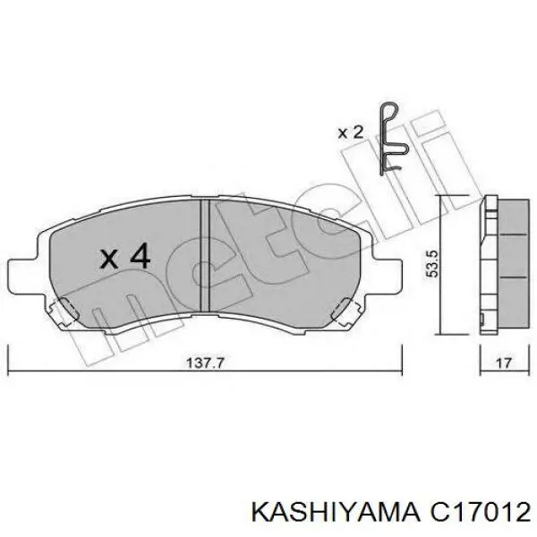 Колодки Kashiyama C17012 цена, от 19.89 USD