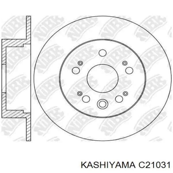 Купить C21031 Kashiyama Колодки тормозные задние, дисковые