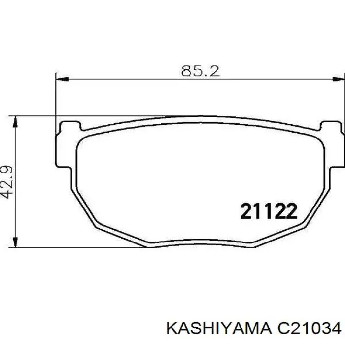 Задние тормозные колодки C21034 Kashiyama